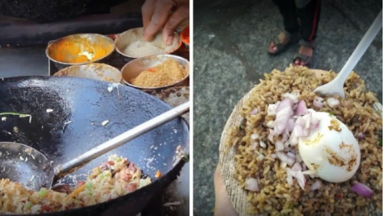 gowdra egg rice - Street Food in Bengaluru